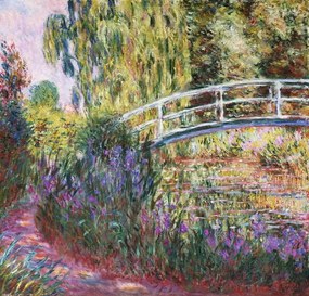 Monet, Claude - Festmény reprodukció The Japanese Bridge, Pond with Water Lilies, 1900, (40 x 40 cm)
