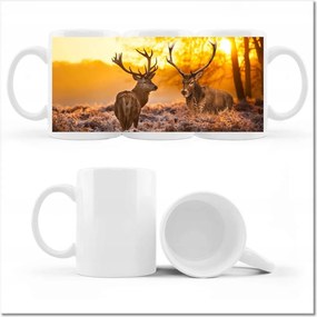 Szarvasok a reggelben fényképes bögre