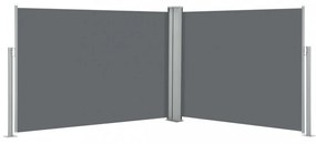 antracitszürke behúzható oldalsó napellenző 120 x 1000 cm