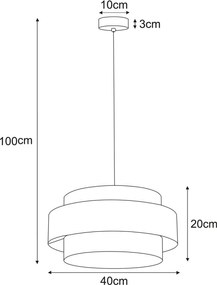 KAJA K-5171 ETELA Fekete Színű Függeszték 1xE27 15W IP20
