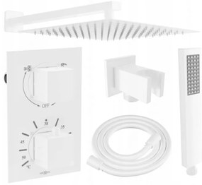 Mexen Cube DR02 beépíthető zuhany szett z fejzuhany 30 cm, Fehér - 77502DR0230-20
