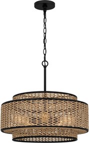 Quoizel Teton QZ-TETON-5P-MBK Függőlámpa 5x60W/E27 IP20