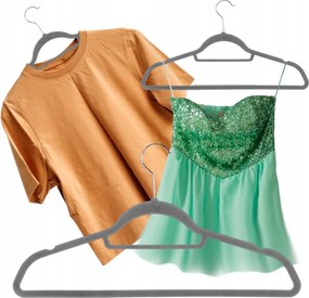 Szürke velúr ruhaakasztó