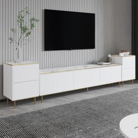 TV szekrény Imaj - Marble, White