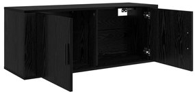 vidaXL Fali TV szekrény szett 2 pcs Fekete tölgy 100 x 34,5 x 40 cm