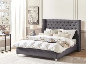 Franciaágy 180 cm LUBECK (ágyráccsal) (szürke). 1007325