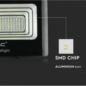 LED Dimmelhető napelemes reflektor LED/20W/6,4V 4000K IP65 + távirányítás