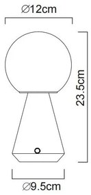 Globo 21029S - LED érintős asztali lámpa SORA 1,5W/5V 1800 mAh fekete