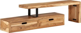 vidaXL tömör akácfa TV-állvány (118-200) x 30 x 40 cm