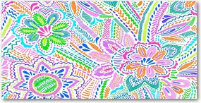 Fotó kép edzett üveg Virágos minta 140x70