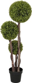 HOMCOM Mű Boxwood, 115 cm Magas Szobanövény, Műnövény Cserépben, Dekoratív Növények Otthonra, Irodába, Folyosóra, Kertbe, Zöld | Aosom