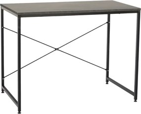 Íróasztal, beton/fekete, 90x60 cm, MELLORA