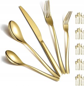 Arany Evőeszköz Készlet Evőeszköz 6 db-os 30 db-os