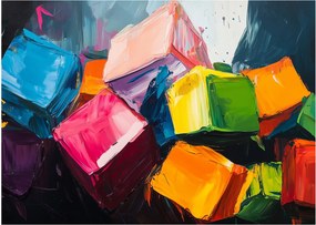 Kép - Színes kockák (70x50 cm)