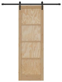 Csúszó Ajtó Természetes és fekete 78 x 232 cm