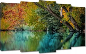 Festmények 100x60 Őszi táj Folyó