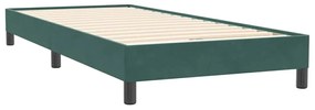 sötétzöld bársony rugós ágy matrac nélkül 80x220 cm