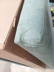 AKCIÓ Ággyá alakítható ülőgarnitúra U alakú VENORIA 285x146 cm, világoszöld + 2 párna INGYEN II. osztály