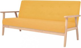 3 személyes sárga szövet kanapé