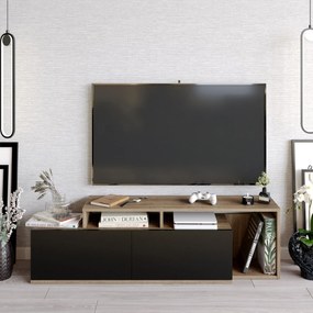 TV szekrény Nexera - Walnut, Black