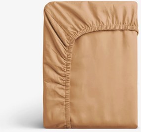Goldea pamut gumis lepedő - őszi barna 80 x 160 cm