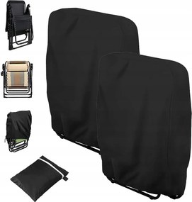 Vízálló Napozóágy Huzat Összecsukható Kerti Szék Strapabíró 2DB