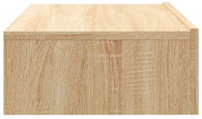 sonoma tölgyszínű TV-szekrény LED-lámpákkal 60x35x15,5 cm