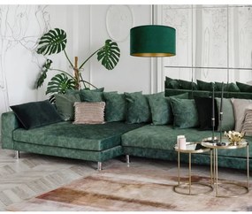 Duolla - Csillár zsinóron ROLLER 1xE27/15W/230V átm. 40 cm sötétzöld/arany