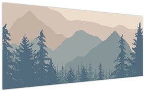 Kép - Türkiz hegység N⁰2 (120x50 cm)