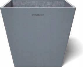 Pots&amp;more Növénytartó kaspó Prismo szögletes szürke 20 cm