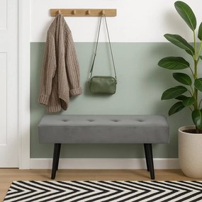 AVENBERG VELVET Kárpitozott pad - szürke