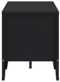 fekete szerelt fa TV-szekrény 122 x 34 x 41 cm