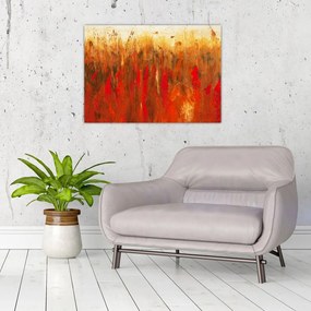 Kép - Festett absztrakció (üvegen) (70x50 cm)