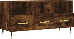 vidaXL füstös tölgy színű szerelt fa TV-szekrény 102 x 36 x 50 cm