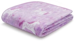 Rózsaszín gyerek ágytakaró unikornis mintával, 120 x 150 - Catherine Lansfield