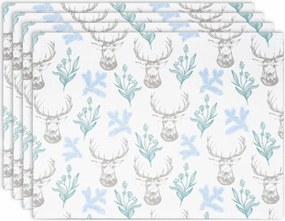 Szarvas karácsonyi teríték kedvező szett, 33 x 45 cm, 4 db