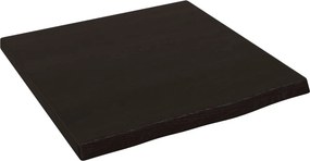 vidaXL sötétbarna kezelt tömör tölgyfa fali polc 40x40x2 cm