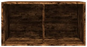füstös tölgy színű szerelt fa lemeztároló doboz 71 x 34 x 36 cm