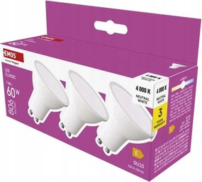 ZQ8E43.3 3 Led izzó GU10 7W-60W semleges 806lm 4000K Emos