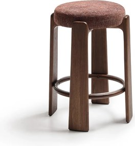 Barna-sötét natúr színű kőrisfa bárszék (ülésmagasság 75 cm) Granite – Kave Home