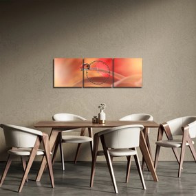 Virágos harmatcsepp képe (órával) (90x30 cm)