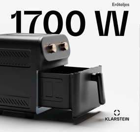Klarstein AeroCrisp 6, forrólevegős fritőz, 1700 W, 6 liter, forgatható gombok