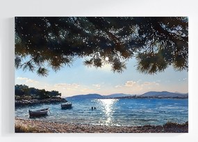 Canvas Vászonkép Tájkép Horvátország Ciovo Tengerpart Nap 120x80