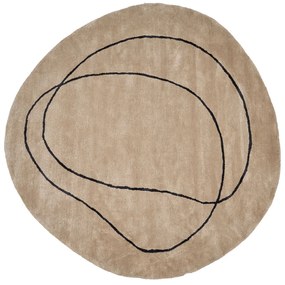 Bézs szőnyeg ⌀ 200 cm DIGRI Beliani