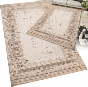 Nappali Szőnyeg Nagy Bézs Puha 160x220 Modern Glsmour Vastag Divatos