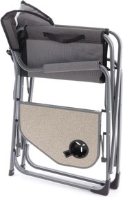 DIVERO Kempingszék szett 4 db 300D szürke + asztal