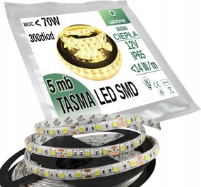 300 Led Szalag 5050 Smd 5m Fehér Meleg vízálló