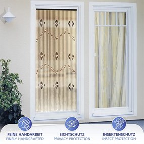 Natúr színű bambusz függöny ajtóra 90x200 cm – Maximex