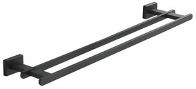 Mexen Arno fali törölközőtartó - dupla - 50 cm - fekete (7020725-70)