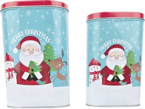 Ajándék szett Fém Karácsonyi dobozok 2 db-os díszdoboz szett